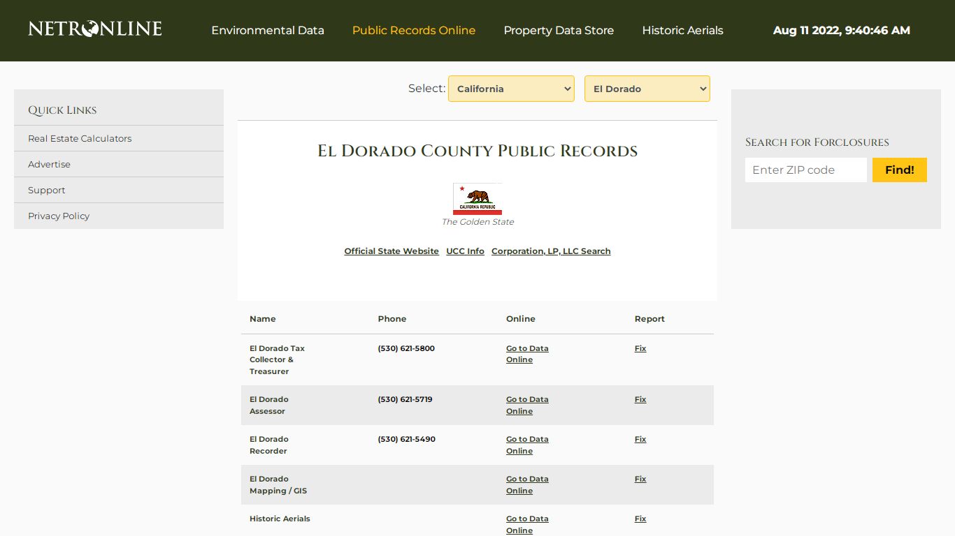 El Dorado County Public Records - NETROnline.com